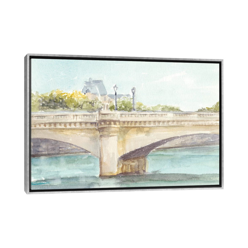 "Français Bridge Study III" par Ethan Harper, reproduction d’art, Toile avec cadre argenté, H 18 po x l 26 po x P 1,5 po