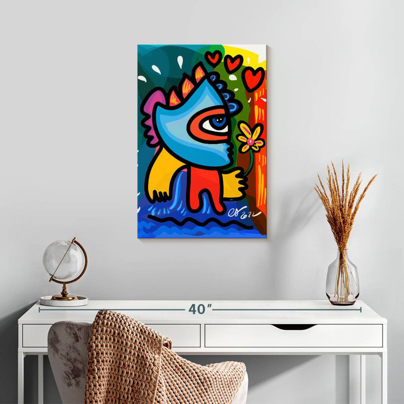 Kelan Flower Graffiti Man, 24" H x 16" W