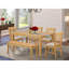 Ensemble de table et chaises de cuisine 7 pièces comprenant une table de salle à manger rectangulaire et 6 chaises de salle à manger rembourrées en tissu de lin, 36 x 60 pouces, chêne-443669732-443669735