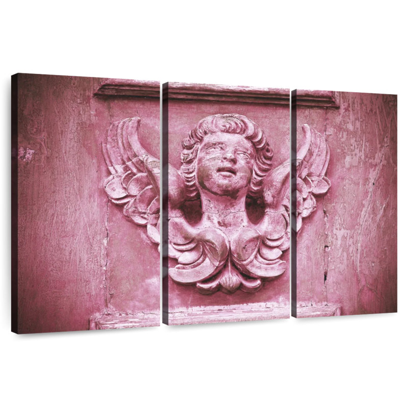 Sculpture ange Leisha, H 24 po x l 38 po