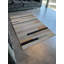 Tapis décoratif moderne à rayures grises et grises-427251617