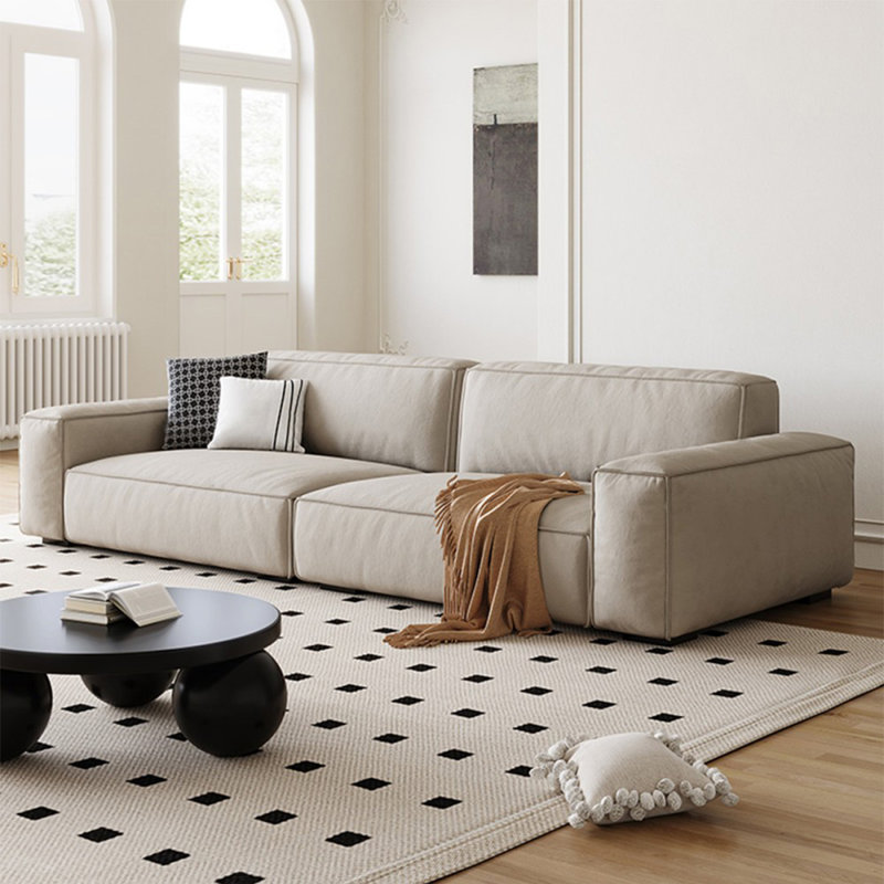 Coussin modulaire 100% polyester crème, 3, 29.13" H x 102.36" W x 39.37" D