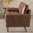 Aisha 70" Faux Leather Square Arm Loveseat-91527611