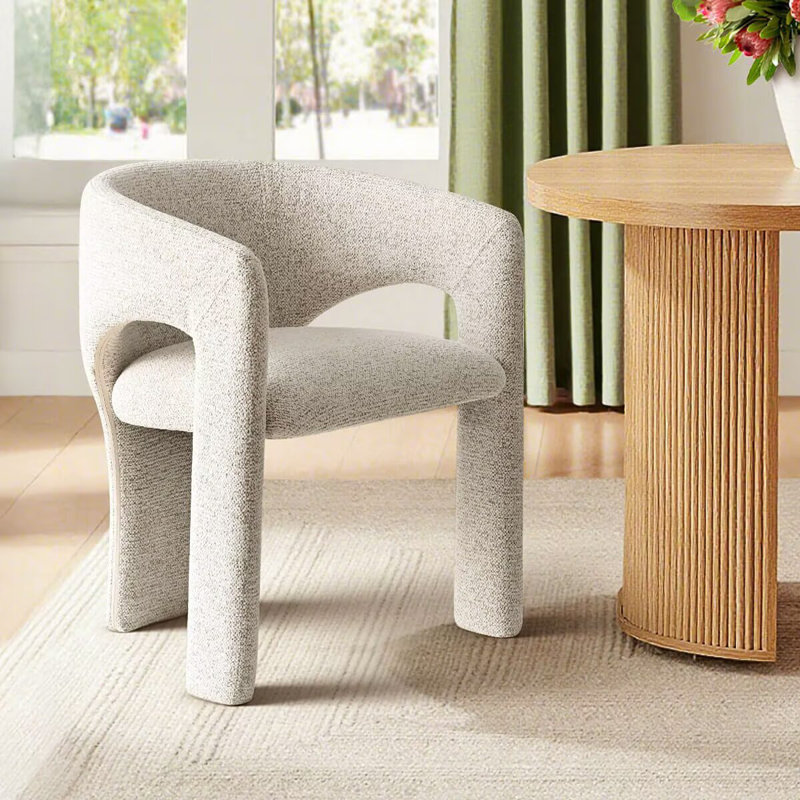 Modern Upholstered Dining Chair with Arm