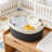 Handmade Woven Storage Basket With Handles, Decorative Organizer Bin For Shelves, Closets, And Home Decor, For Toys, Books, And Gift Baskets-1305112397