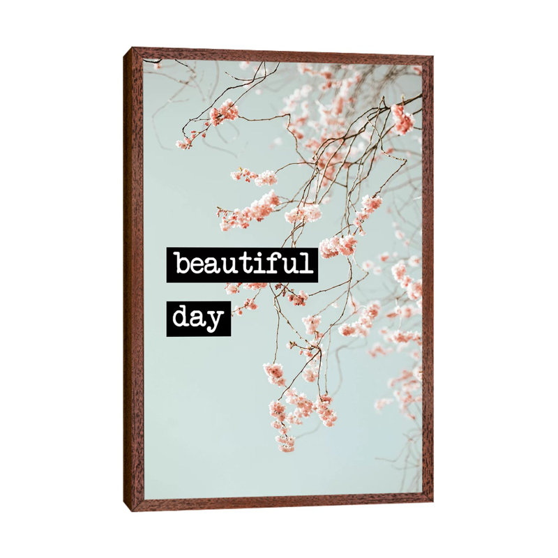 Beautiful Day - Print on Canvas, Classic Brown Wood Framed, 66.04cm H x 45.72cm W x 3.81cm D