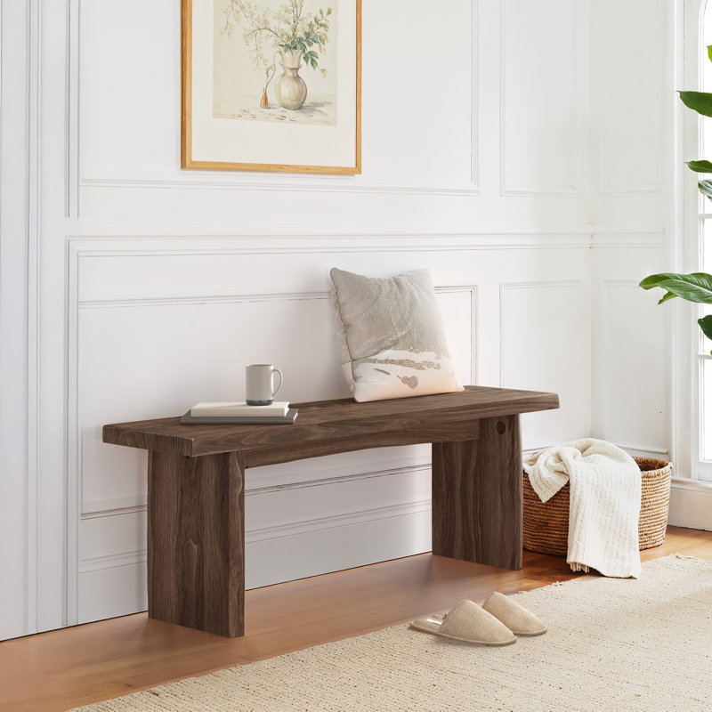 Banc en bois massif Doflamenco, Marron foncé