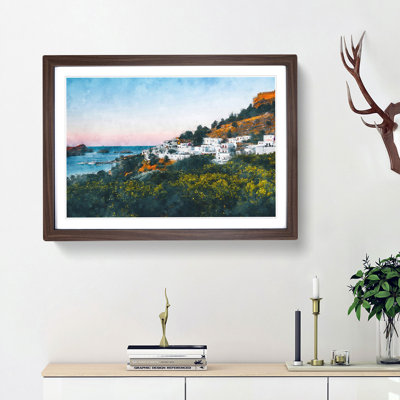 The Island of Rhodes in Greece - Picture Frame Painting Print