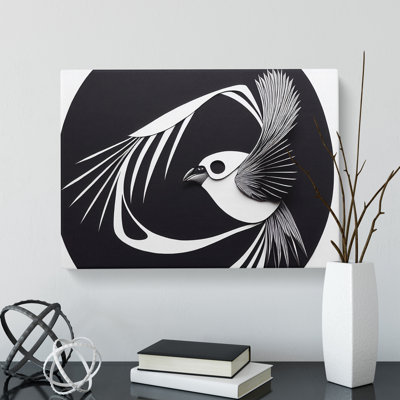 Soulful Abstract Bird - Wrapped Canvas