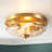 Boatner Flush Mount Ceiling Light With Clear Hammered Glass-255438397