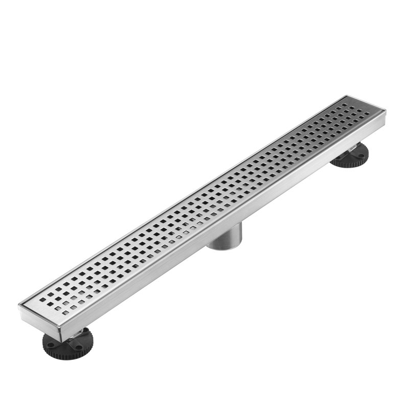 Bonde à grille linéaire en nickel brossé 24 po., Nickel brossé