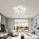 Dimmable 5-Light LED Modern Ceiling Light Fixture with Remote Control