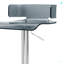Tabouret pivotant gris et chrome