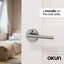  Levier de porte d'intimité Brio de style moderne dissimulé pour (lit et salle de bain) - Style minimaliste élégant en nickel brossé-114645643