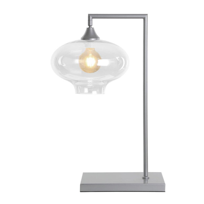 Renato Metal Table Lamp, Silver