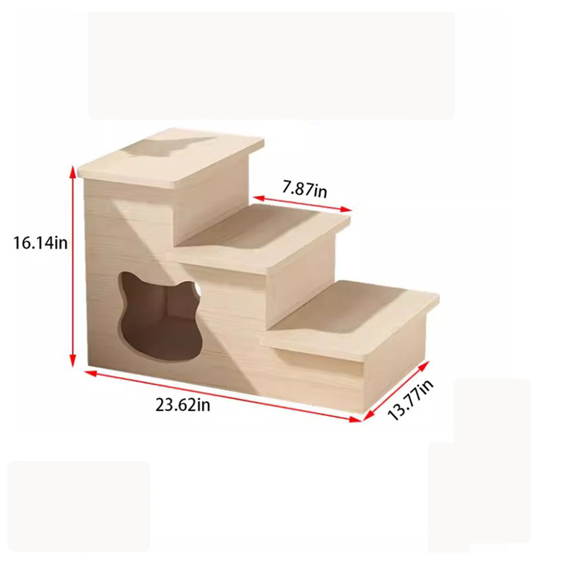 Escalier pour chien avec fenêtre