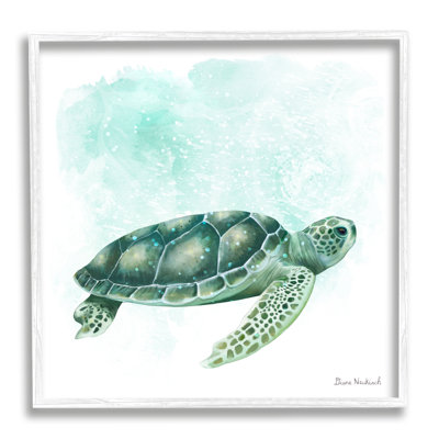 Tortue de mer mouchetée verte
