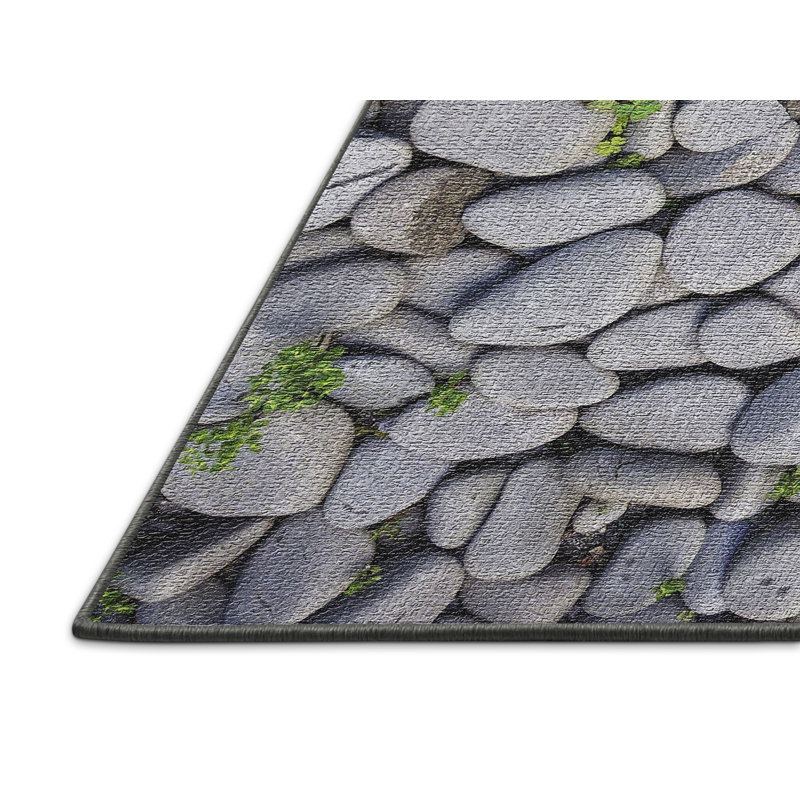 Tapis gris Stone 21, Rectangle 3 pi x 5 pi