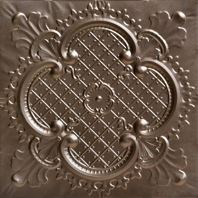 Carreau de plafond en étain 2 pi x 2 pi Majestic, Coquille d'œuf