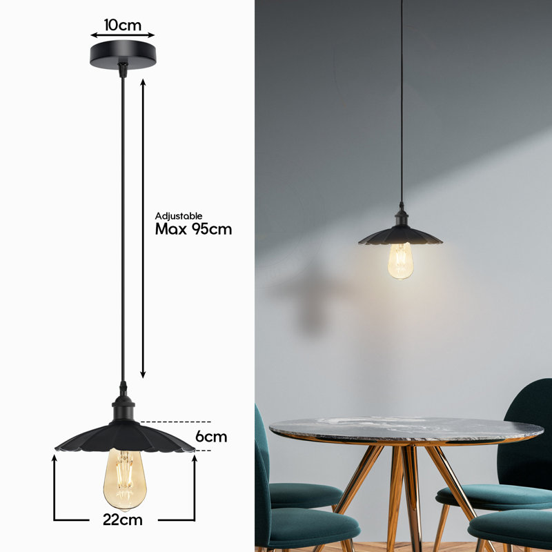Contreras 1 - Light Painted Dome Pendant, Black, No, NA