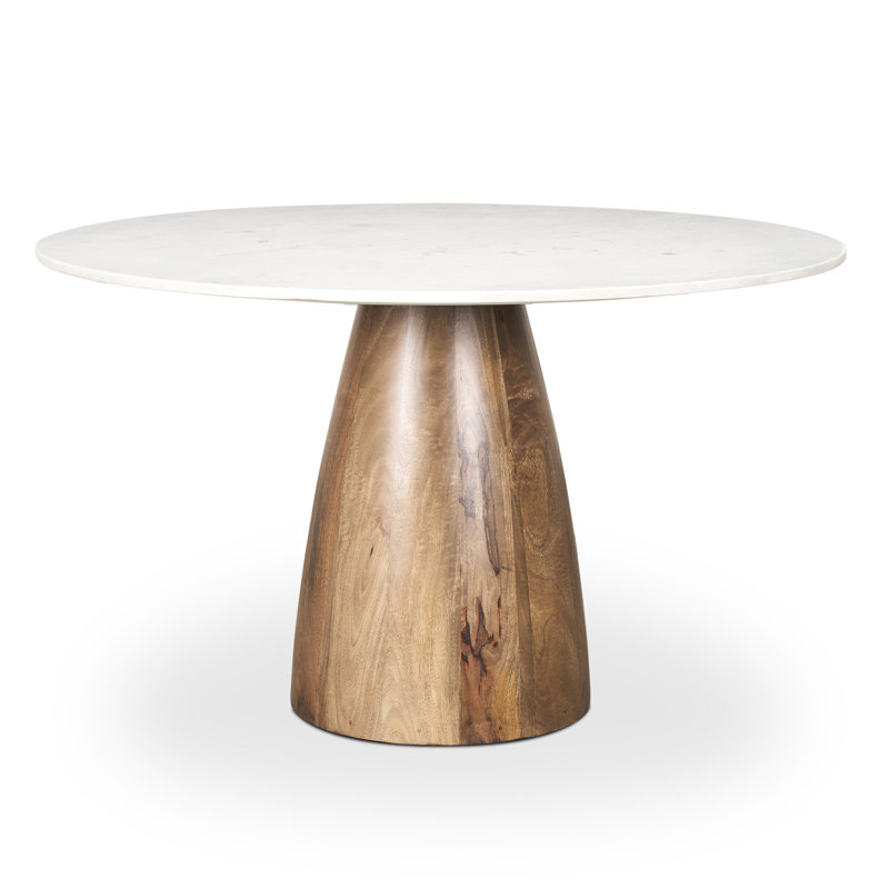 Table de salle à manger Mellonia, Blanc, H 30 po x L 48 po x l 48 po