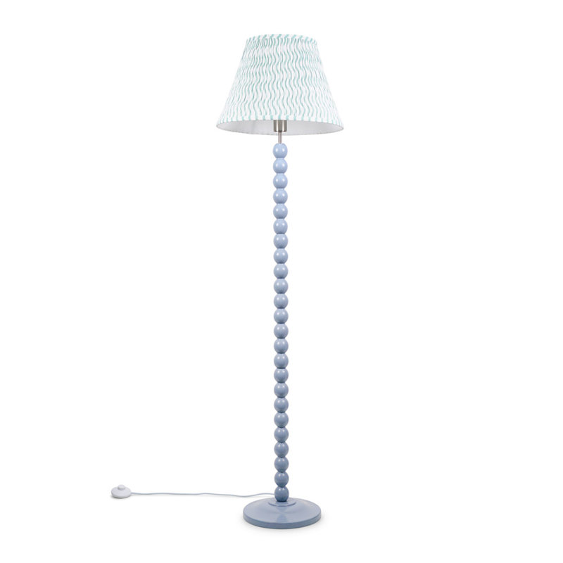 Bobbles 149cm Traditional Floor Lamp, Powder Blue