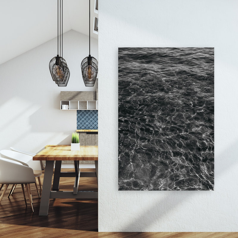 «Dark Water Reflections Abstract Serene Tranquil Ocean», reproduction d'art murale, 60" H x 40" W