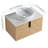 30'' Single Floating Bathroom Vanity With Ceramic Art Sink, Wall Mounted Bathroom Vanity With 2 Soft Close Doors-2079485793