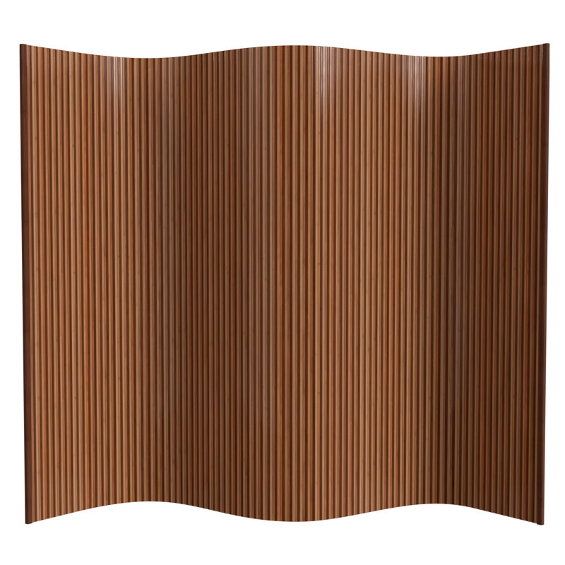 Siena Rolling Bamboo Room Divider, Triple Espresso, 6 ft. Tall