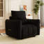 Chaise de chambre à coucher moderne avec tissu respirant - Laine de détente confortable en bois brun, légère et légère pour un déplacement facile