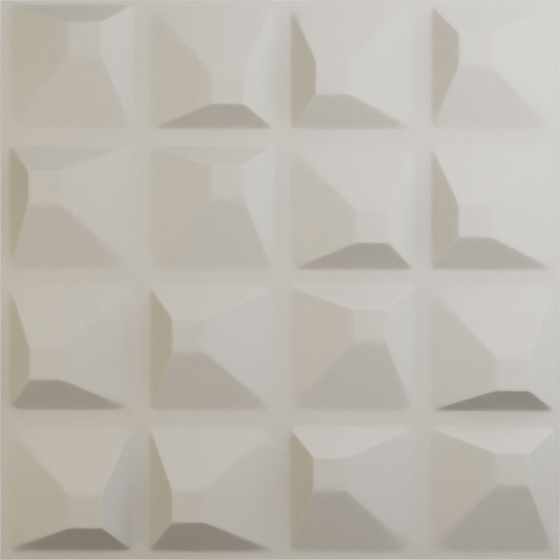 Panneau mural 3D décoratif Tristan EnduraWall, Blanc fleur satiné