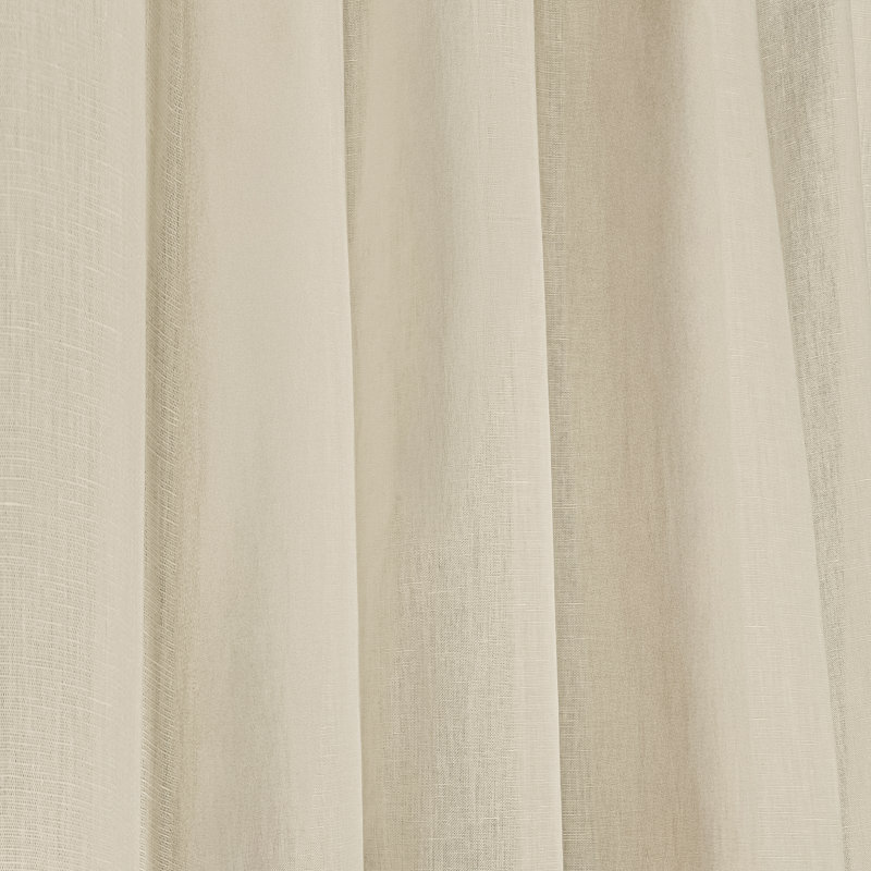 Panneau de rideau simple semi-transparent en mélange de coton Colyer, L 52 po x L 108 po, Gruau
