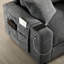Canapé modulaire surdimensionné de 140 po avec rangement mobile, console, poches amovibles, porte-gobelet et unité en forme de U, coussins de soutien pour port
