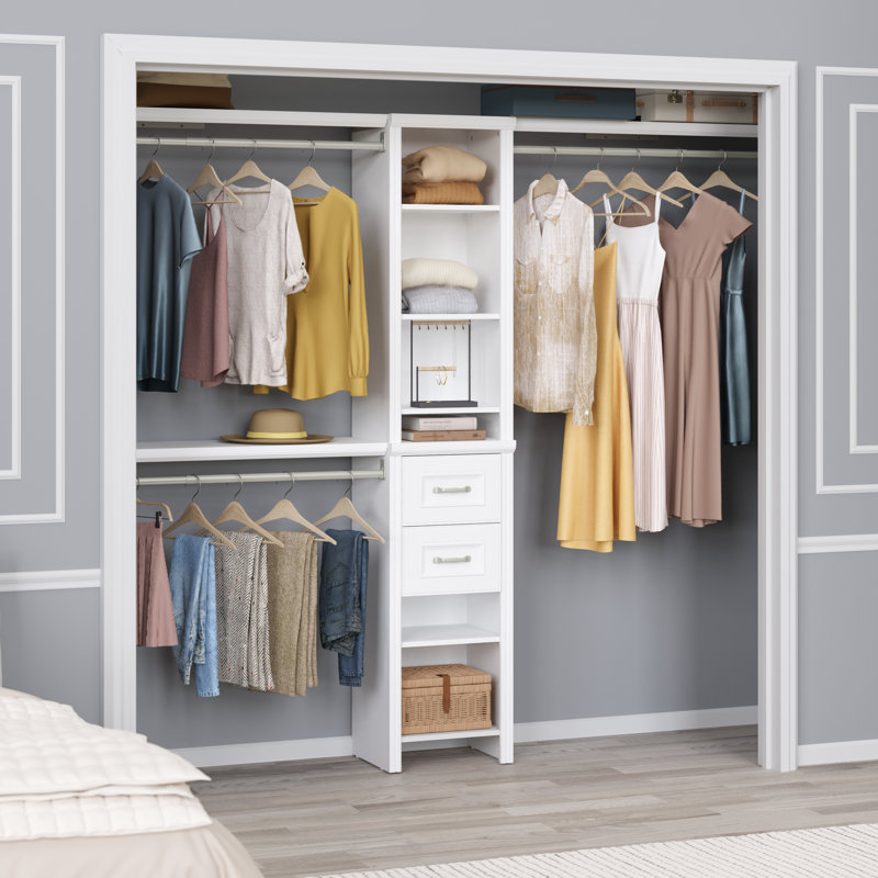 Impressions 16" Closet Tower With Drawers And Top Shelves
