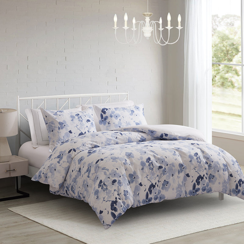 Ensemble d'édredon très grand Bella, Bleu, Édredon pour très grand lit + 2 taies décorativ
