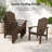 Dareona Set of 2 HDPE Stackable Adirondack Chairs with Cup Holders, All-Weather Outdoor Patio Chairs-432928115-423456772