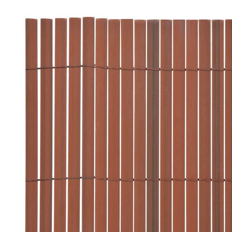 Double-Sided Garden Fence (3m x 0.9m), Brown