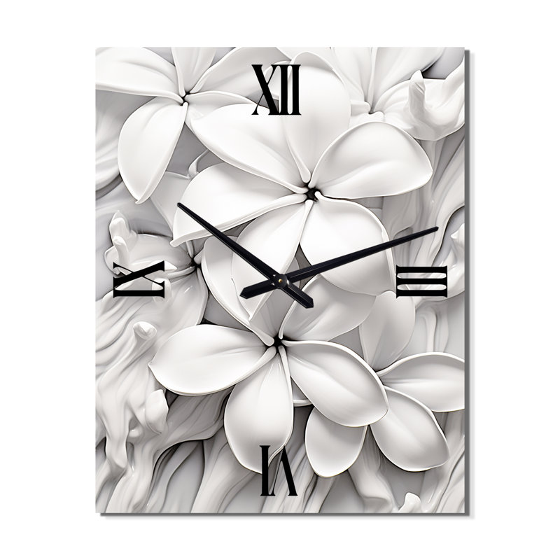 Horloge murale Darijan - Plumeria, Petit