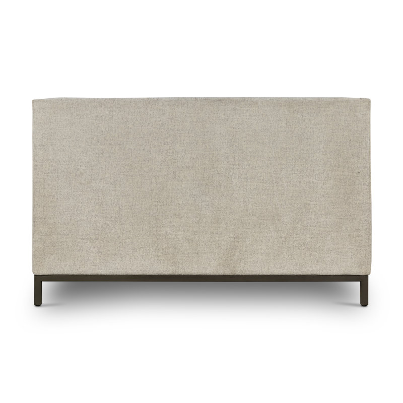 Upholstered Wingback Bed, Plushtone, King