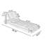 Structure de chaise longue d'extérieur en bois d'acacia Aero avec dossier réglable à 3 positions, conception à lattes pour le patio, la piscine et la cour