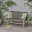 Causeuse d'extérieur en bois d'acacia, ensemble de conversation pour meubles de patio