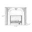 Foyer autoportant en bois manufacturé Burlywood + White