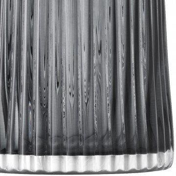 Handmade Glass Table Vase, Gray, 10.2362" H x 7.4803" W x 7.4803" D