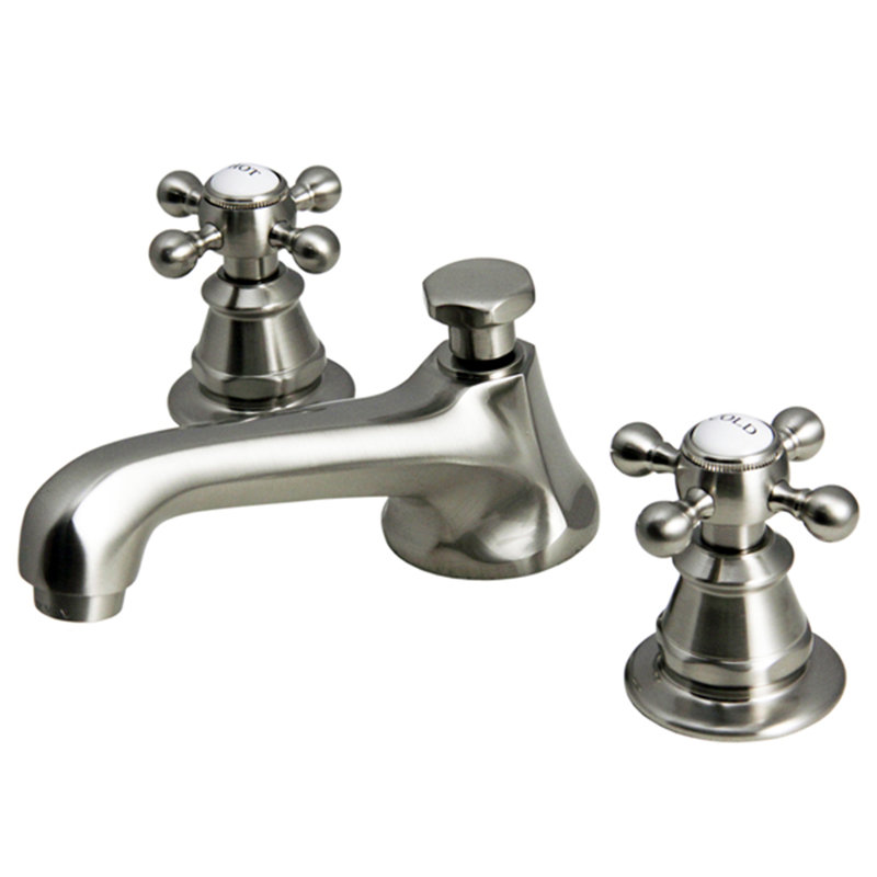 Carlson 2-handle Bathroom Faucet with Drain Assembly, Brushed Nickel, Lever Handle