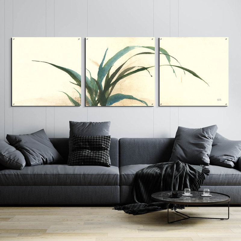Epic Art 'Horizontal Grass I' by Chris Paschke, 3 Piece Set, 36" H x 108" W