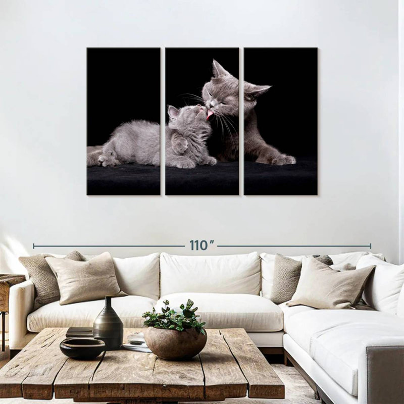 «Brampt Cat Mother's Love», H 48 po x l 74 po