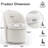 Upholstered Barrel Dining Chairs, Boucle Fabric Swivel Kitchen Chairs, Wingback Side Chairs, Armless Vanity Chairs-799292825