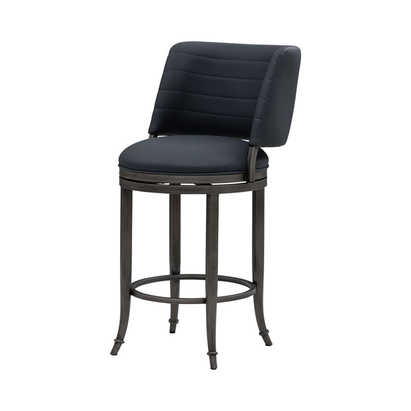 Tabouret de bar pivotant à hauteur de comptoir Conwell, Tabouret de comptoir (siège d'une hauteur de 26 p, Bleu