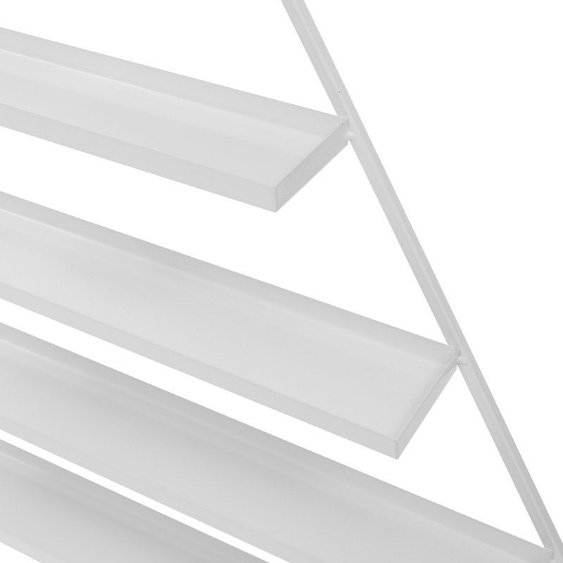 18 Piece Triangle Metal Bracket Shelf, White