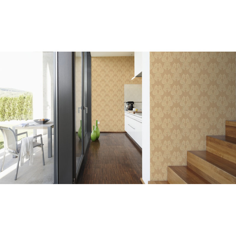 Tessuto 10.1m x 53cm Wallpaper, Beige/Orange